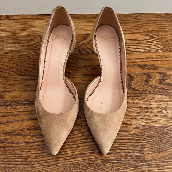 J.Crew tan suede heel with pointed toe, size 7.5 - Picture 2 of 5
